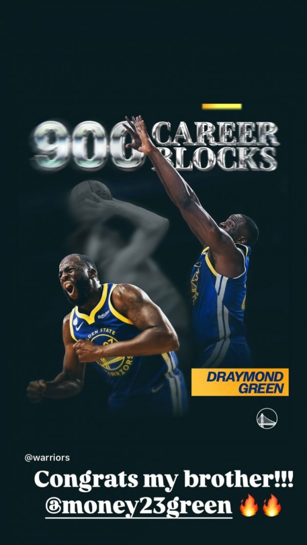 James forwarded the poster of chasing his dream and reaching the 900-block milestone in his career: Congratulations to my brother!